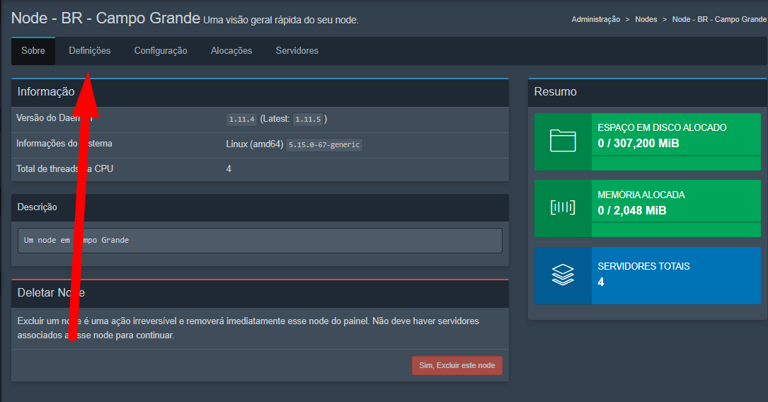 Definições Node